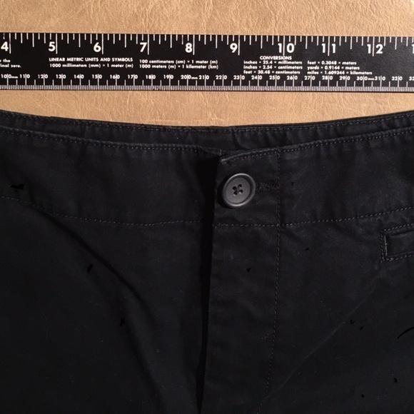 BANANA REPUBLIC 100% Cotton Flat Front TROUSERS, BLACK, NWOT, Women’s 10 - Picture 4 of 8